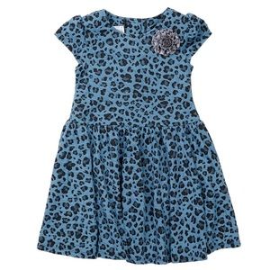 Pippa & Julie blue leopard print dress with flower